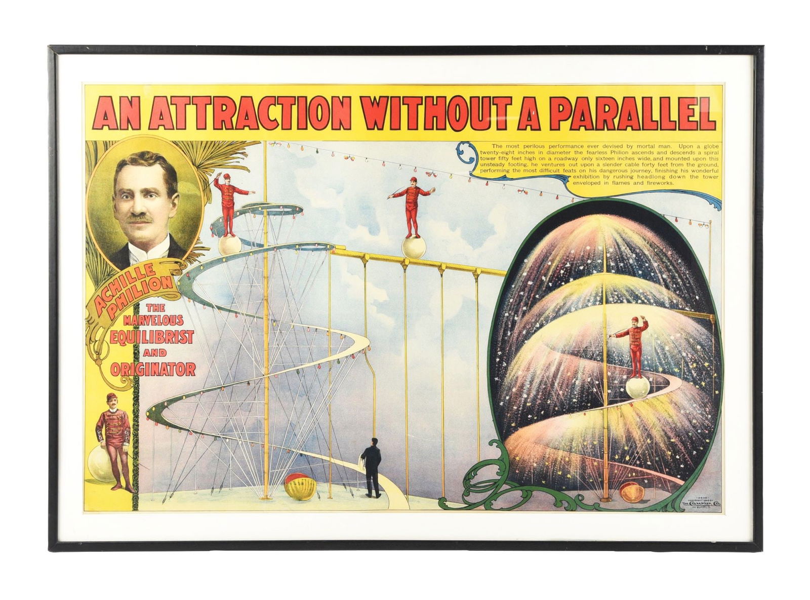 THE MARVELOUS EQUILIBRIST AND ORIGINATOR PAPER LITHOGRAPH POSTER (1 of 3)