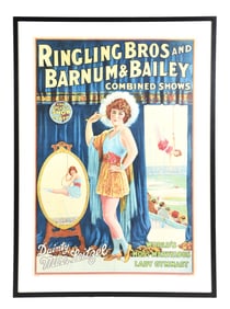 RINGLING BROS AND BARNUM & BAILEY COMBINED SHOWS PAPER LITHOGRAPH POSTER