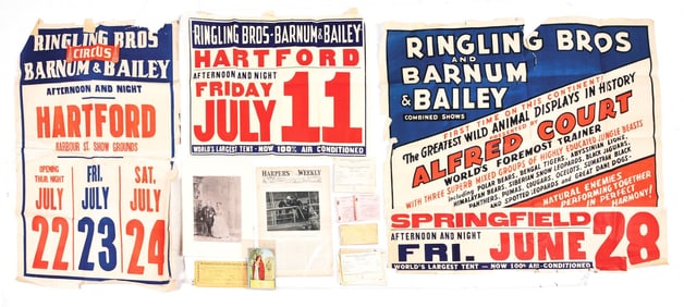 LOT OF CIRCUS-RELATED EPHEMERA
