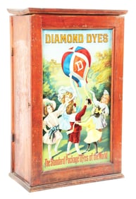 DIAMOND DYES CABINET W/ CHILDREN & BALLOON GRAPHIC.