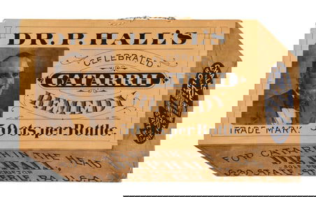 DR. P. HALL'S DIE-CUT CARDBOARD PRODUCT ADVERTISEMENT