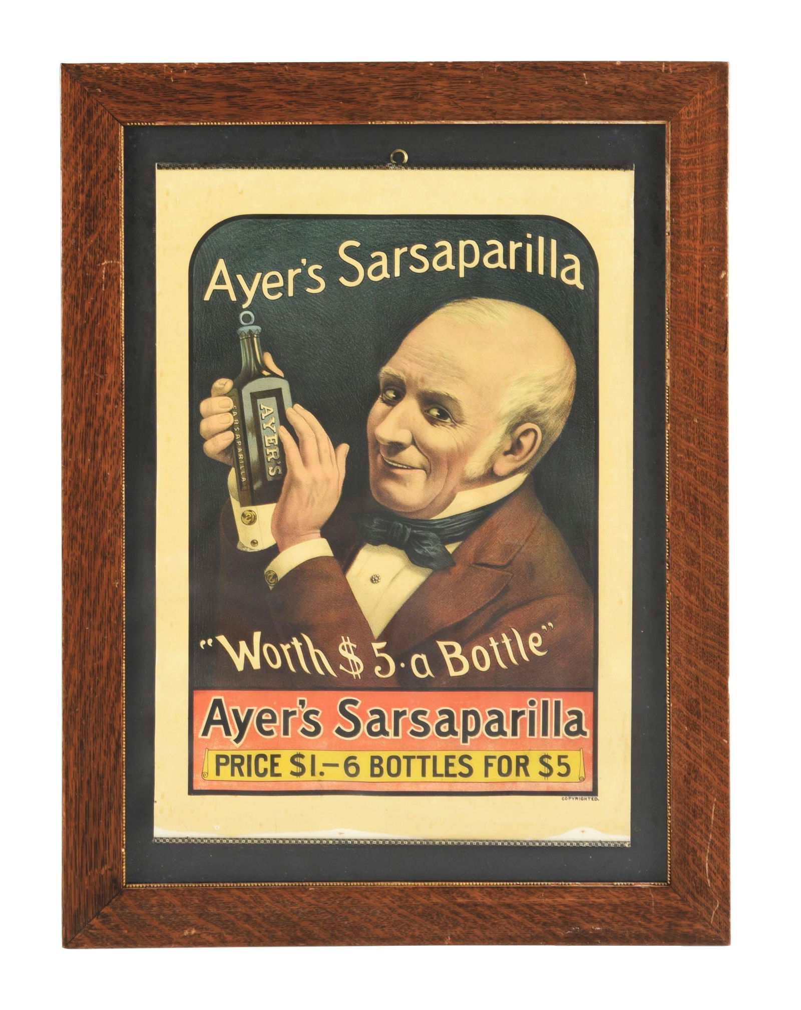 AYER'S SARSAPARILLA HEAVY PAPER SIGN (1 of 3)