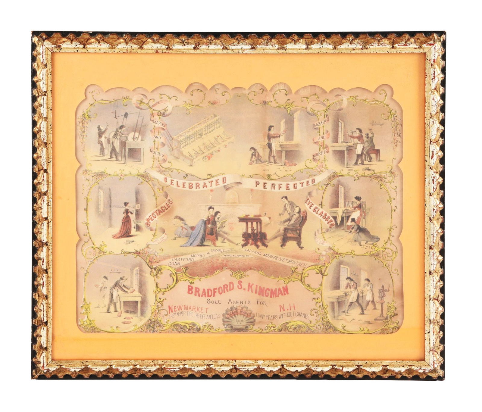 BRADFORD S. KINGMAN FRAMED OPTOMETRY ADVERTISEMENT (1 of 3)