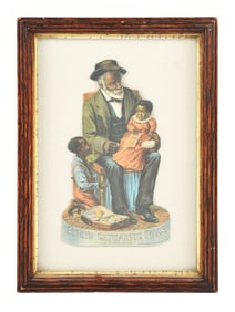 AYER'S CATHARTIC PILLS DIE-CUT CARDBOARD SIGN