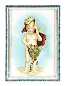 MOTHER'S OATS PAPER LITHOGRAPH W/ MOTHER'S BOY GRAPHIC.