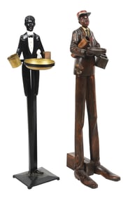 PAIR OF BUTLER CIGAR STANDS
