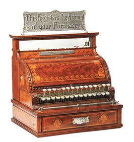 WOODEN NATIONAL CASH REGISTER MODEL 3