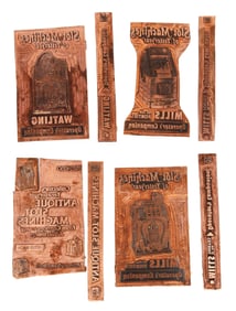 LOT OF 4: SLOT MACHINE COPPER PRESS DYES