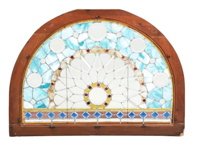 FRAMED STAINED GLASS WINDOW