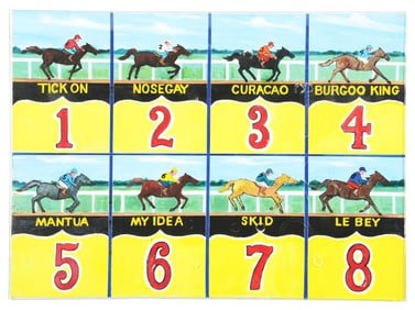 THE HORSESHOE FORGING CONTEST BY NORMAN ROCKWELL PORTFOLIO W/ HAND-PAINTED PAINTING.