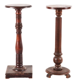 PAIR OF WOODEN SLOT MACHINE OR TRADE STIMULTOR STANDS