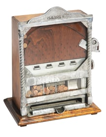 1¢ FIELD MFG. CO. 4 JACKS COIN FLIP TRADE STIMULATOR