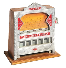 1¢ FIELDS MFG. CO. 5 JACKS TRADE STIMULATOR