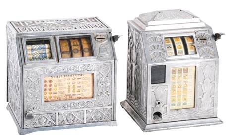 COLLECTION OF 2 TRADE STIMULATORS, CENT A PACK & CONFECTION VENDOR