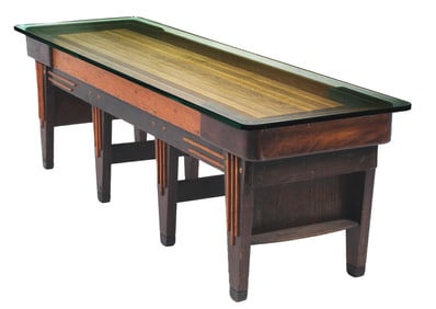 VINTAGE MINIATURE SHUFFLE BOARD GAME TABLE