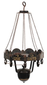 USE DAYS SOAP IRON ACORN CHANDELIER