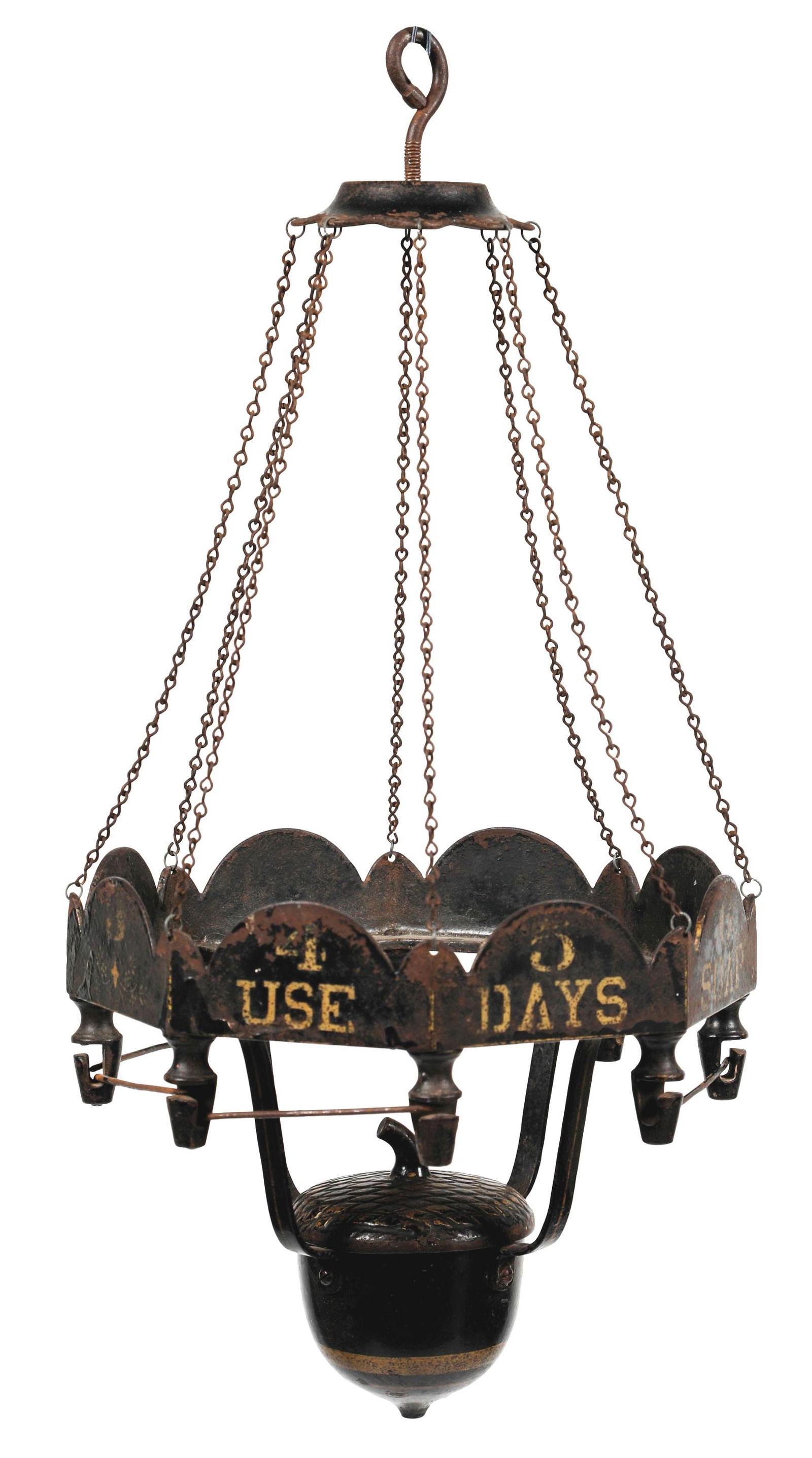 USE DAYS SOAP IRON ACORN CHANDELIER (1 of 5)