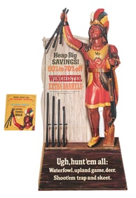 NEW OLD STOCK WINCHESTER CARDBOARD WINDOW DISPLAY