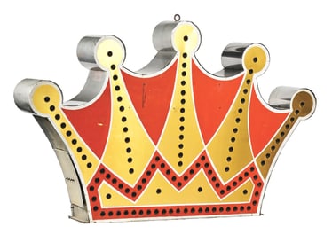 CARNIVAL OR RESTAURANT DOUBLE-SIDED "CROWN" LIGHT-UP SIGN