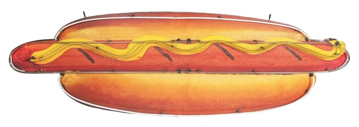 PHOTO REALISTIC HOT DOG NEON