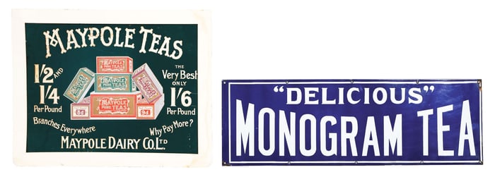 COLLECTION OF 2 EARLY TEA ADVERTISEMENTS