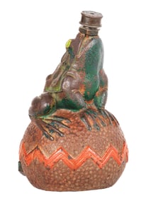CAST IRON FIGURE SPRINKLER - FROG ON TOP OF THE WORLD