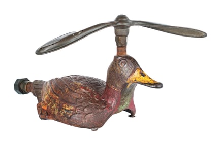 CAST IRON FIGURE SPRINKLER - DUCK