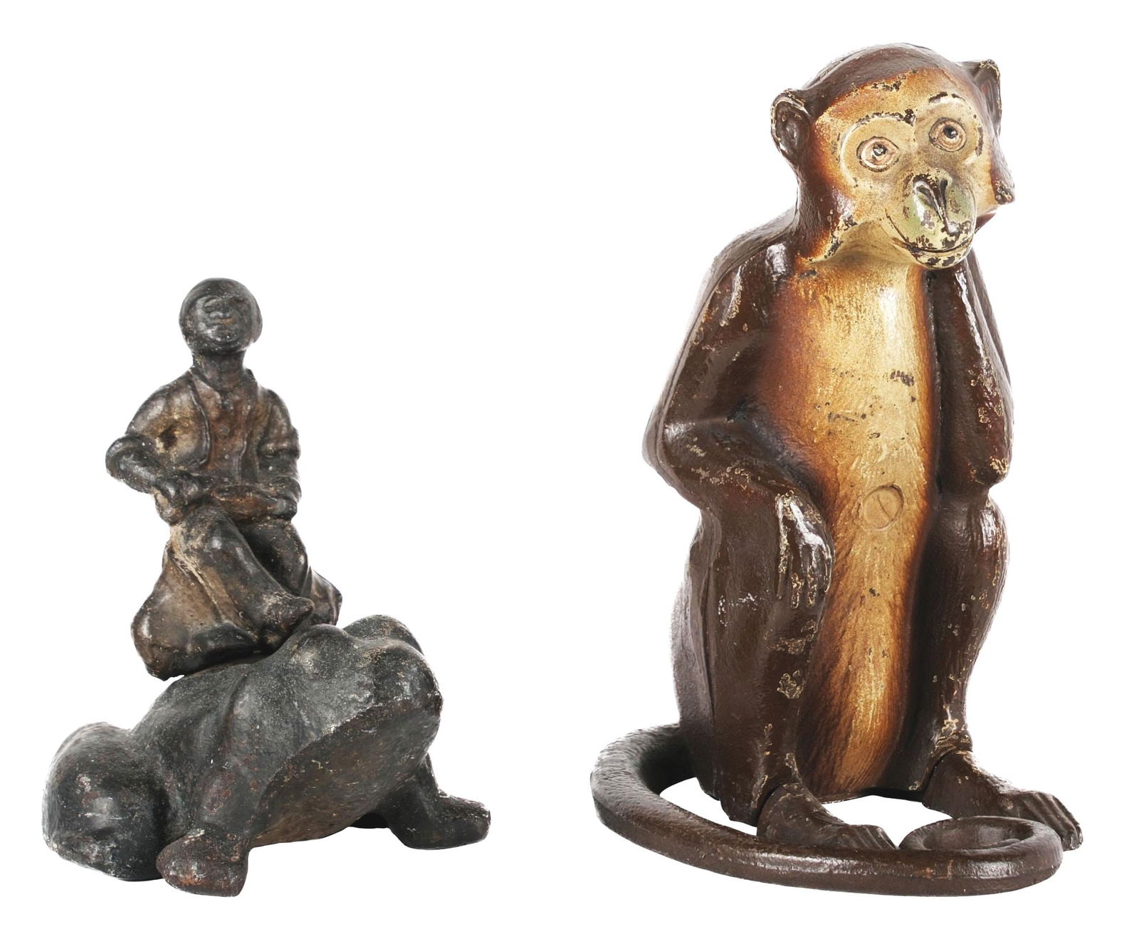 LOT OF 2: CAST IRON DOOR STOP FIGURES (1 of 4)