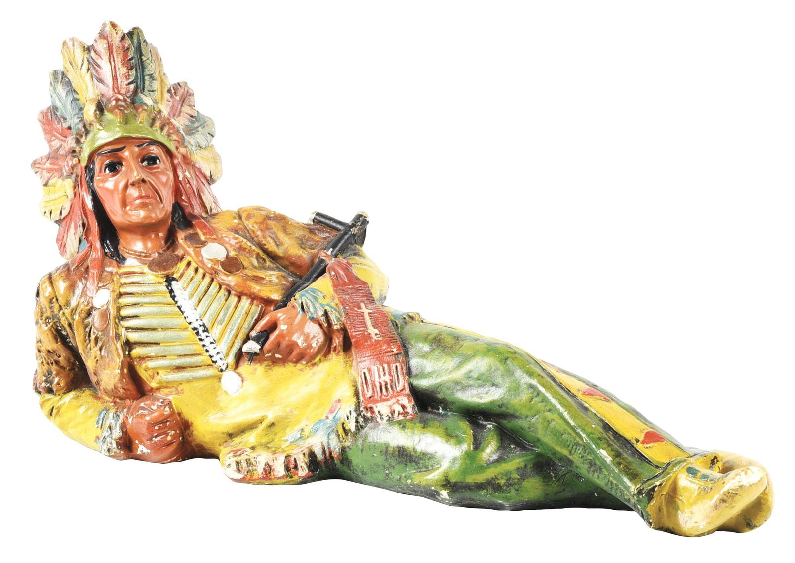 CHALK RECLINING NATIVE AMERICAN ADVERTISING THE OHIO MATCH COMPANY (1 of 5)