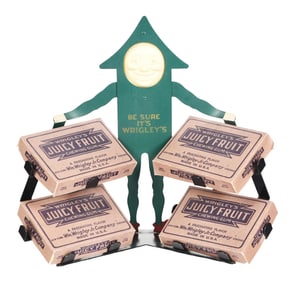 WRIGLEY GUM DISPLAY W/ 4 ORIGINAL BOXES