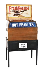 FRESH ROASTED HOT PEANUTS WARMER COPPER W/ STAND