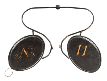 OPTOMETRIST GLASSES TRADE SIGN W/ WOOD & METAL FEATURES