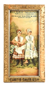 CURTIS DAVIS SOAP CO. 3D ADVERTISING SIGN W/ ORIGINAL FRAME