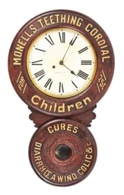 BAIRD ADVERTISING CLOCK FOR MONELL'S TEETHING CORDIAL
