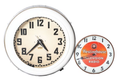 PAIR OF LIGHT-UP CLOCKS