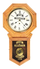 LIGGETT & MYERS STAR TOBACCO ADVERTISING CLOCK