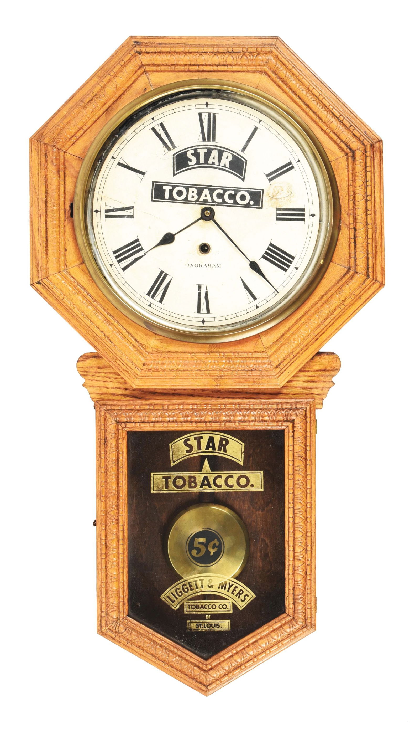 LIGGETT & MYERS STAR TOBACCO ADVERTISING CLOCK (1 of 5)