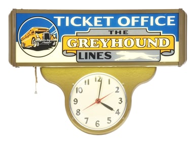 GREYHOUND BUS LINES WALL CLOCK