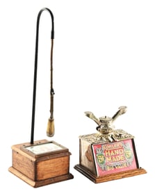 PAIR OF COUNTERTOP CIGAR CUTTER & LIGHTERS