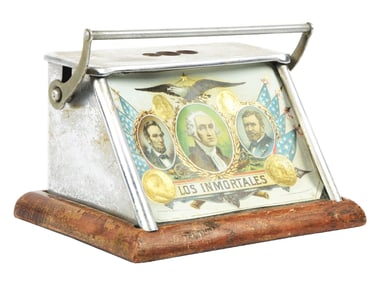 PUSH BAR STYLE CIGAR CUTTER ADVERTISING LOS INMORTALES CIGARS