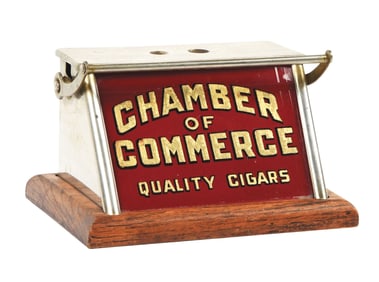 PUSH BAR STYLE CIGAR CUTTER ADVERTISING CHAMBER OF COMMERCE CIGARS