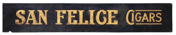 SAN FELICE CIGARS PAINTED WOOD SIGN