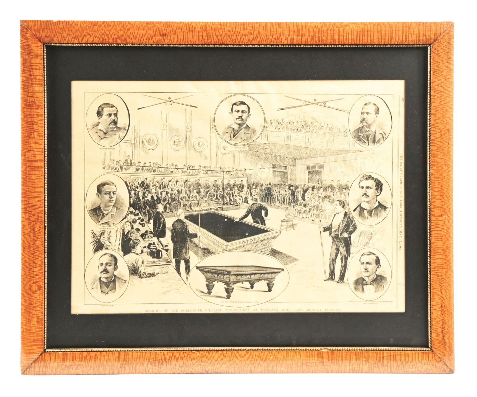 FRAMED BRUNSWICK BILLIARD TOURNAMENT ADVERTISEMENT (1 of 4)