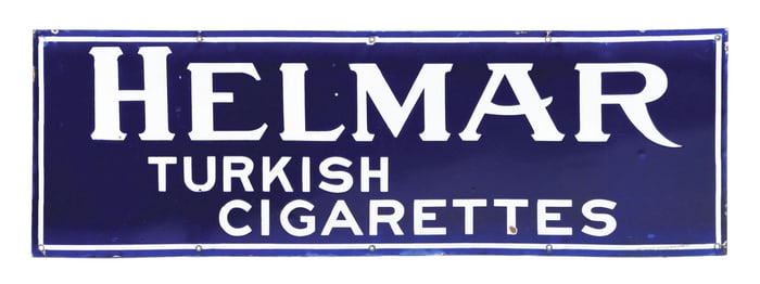 HELMAR TURKISH CIGARETTES PORCELAIN SIGN