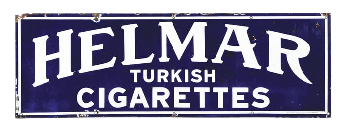 HELMAR TURKISH CIGARETTES PORCELAIN SIGN