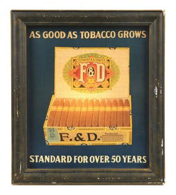 LIGHT-UP COUNTER SIGN ADVERTISING FITZPATRICK & DRAPER CIGARS