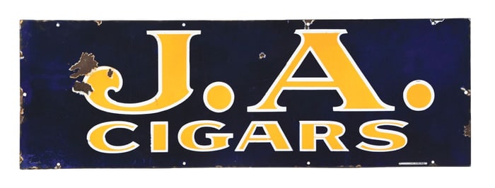 J. A. CIGARS PORCELAIN SIGN