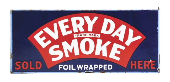 EVERYDAY SMOKE PORCELAIN FLANGE SIGN
