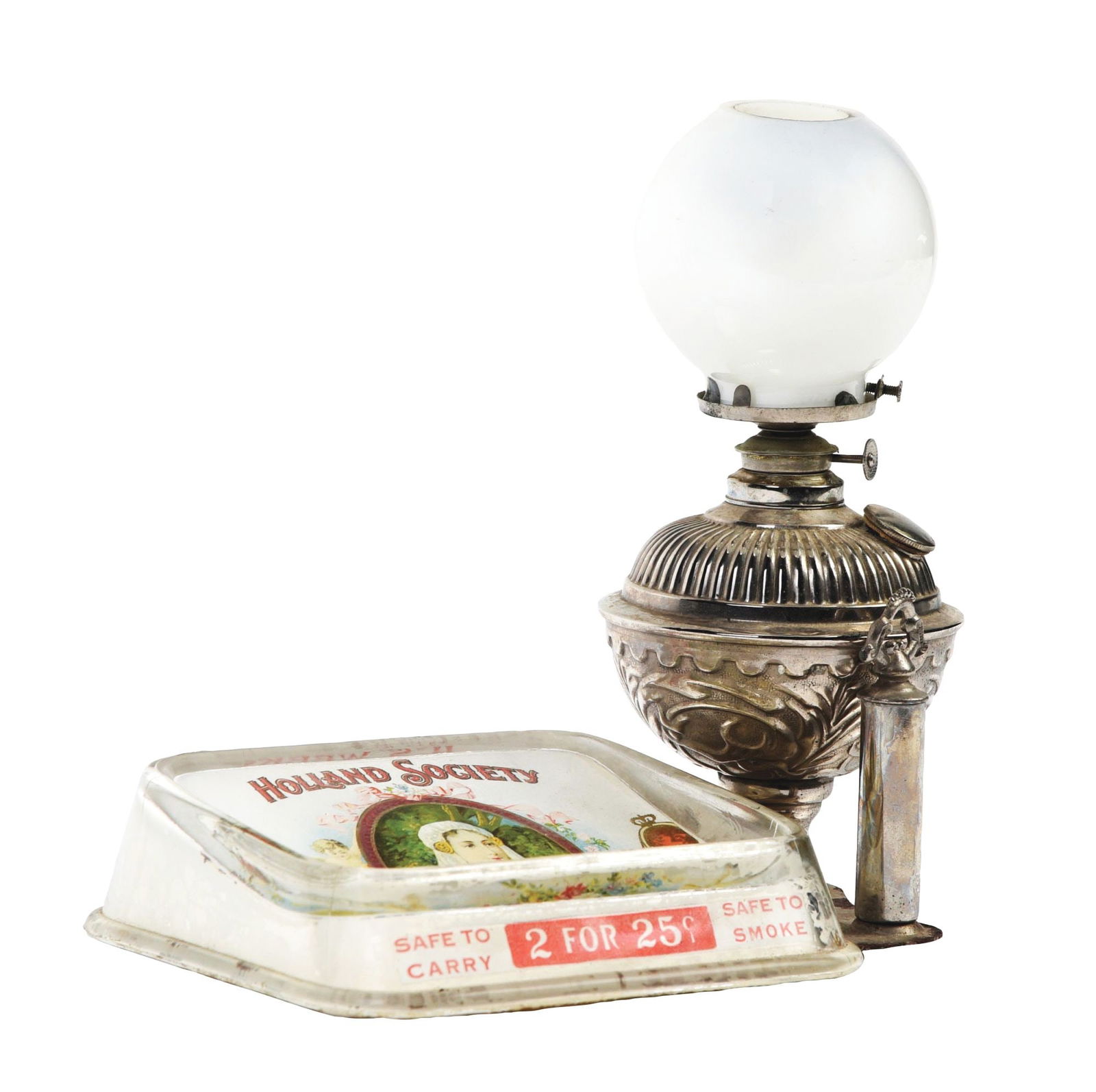 HOLLAND SOCIETY CIGAR CHANGE TRAY & LIGHTER (1 of 5)