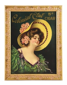 COLONIAL CLUB CIGAR ADVERTISING POSTER